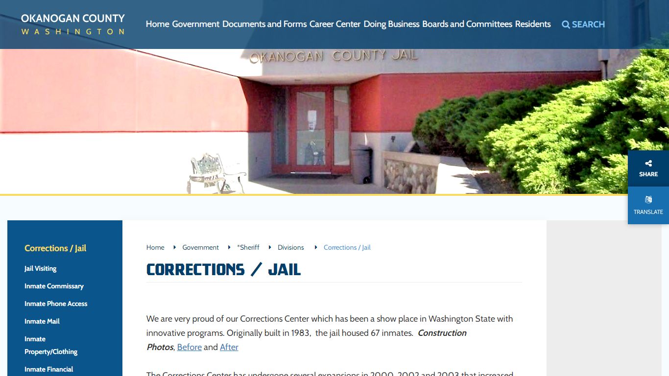 Corrections / Jail - Okanogan County, Washington
